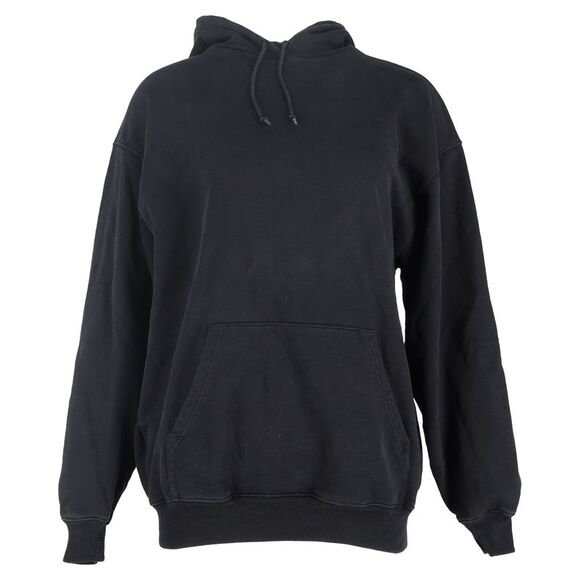 Balenciaga Oversized Logo-Print Hoodie in Black Cotton - Picture 1 of 6